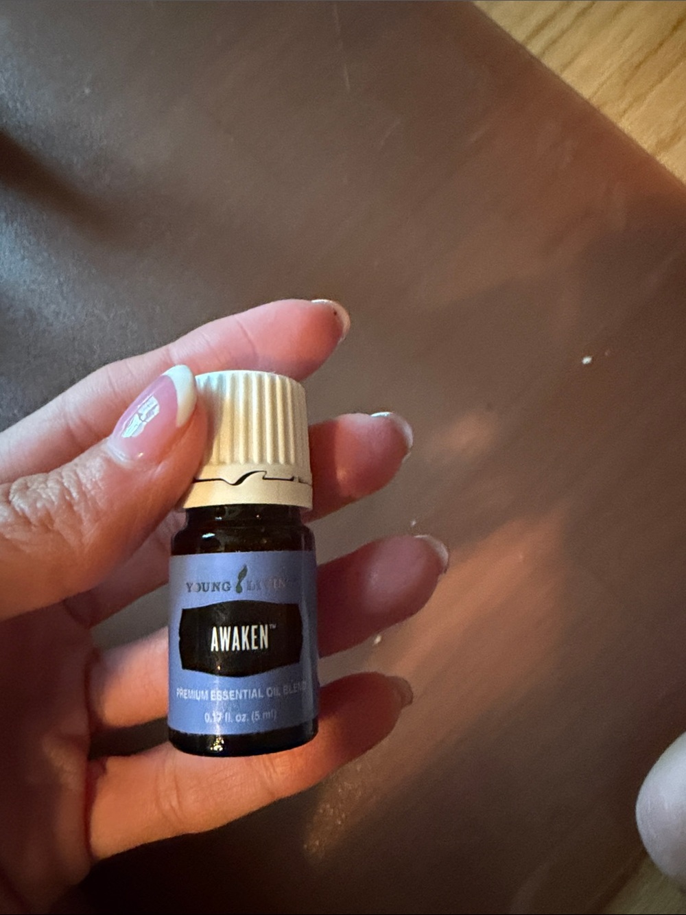 Young Living Awaken Aromatherapy Oil — Purple & White Bottle